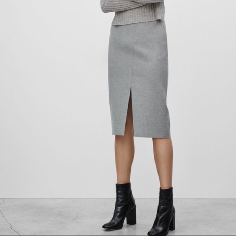 Aritzia Babaton slit midi pencil skirt